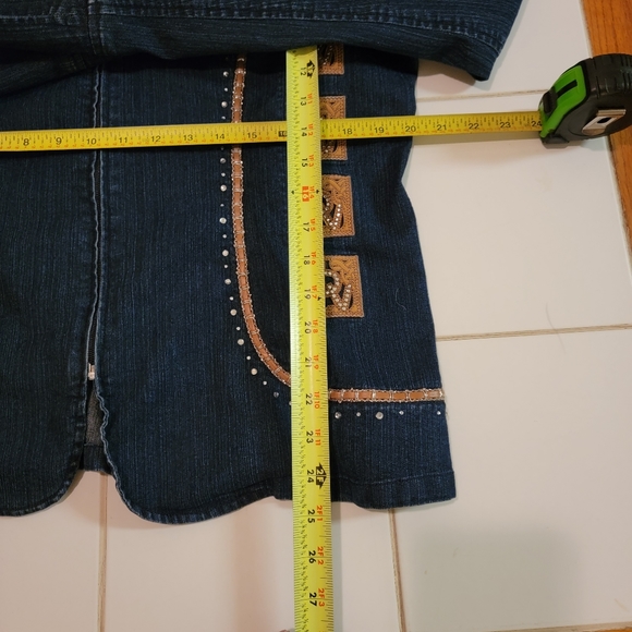 DV jeans by Donna Vinci Denim Jacket Size 14 - Picture 9 of 10